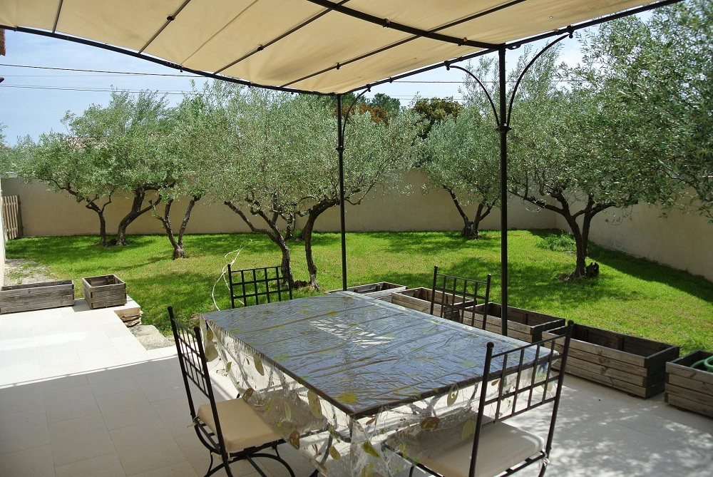 terrasse couverte jardin